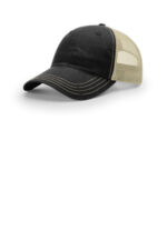 Richardson Garment Washed Trucker 111 Black/ Khaki