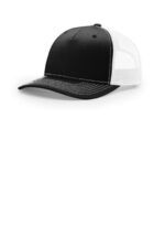Richardson Five-Panel Trucker 112FP Black/ White