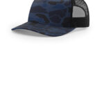 Richardson Printed Five-Panel Trucker 112PFP Admiral Duck Camo/ Black