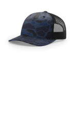 Richardson Printed Five-Panel Trucker 112PFP Admiral Duck Camo/ Black