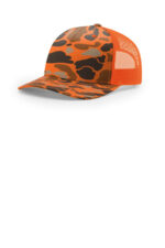 Richardson Printed Five-Panel Trucker 112PFP Blaze Duck Camo/ Blaze