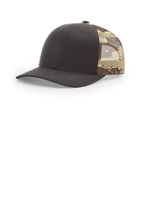 112PM - Brown/ Desert Camo Richardson Printed Mesh Trucker 112PM Brown/ Desert Camo