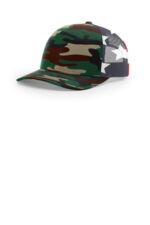 Richardson Printed Mesh Trucker 112PM Green Camo/ Stars Stripes