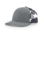 Richardson Printed Mesh Trucker 112PM Heather Grey/ Stars Stripes