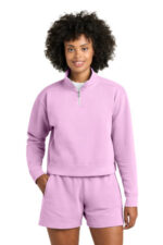 Comfort Colors Women's Mid-Length 1/4-Zip Sweatshirt 1580L Rose Quartz
