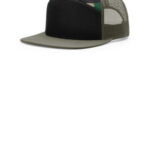 Richardson 7-Panel Trucker 168 Black/ Green Camo/ Loden