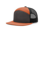 Richardson 7-Panel Trucker 168 Charcoal/ Burnt Orange/ Black