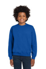 Gildan Youth Heavy Blend Crewneck Sweatshirt. 18000B Royal