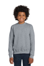 Gildan Youth Heavy Blend Crewneck Sweatshirt. 18000B Sport Grey
