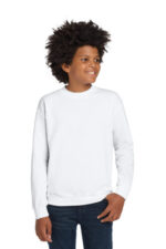 Gildan Youth Heavy Blend Crewneck Sweatshirt. 18000B White