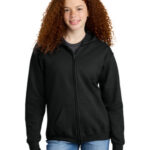 Gildan Youth Heavy Blend Full-Zip Hooded Sweatshirt. 18600B Black