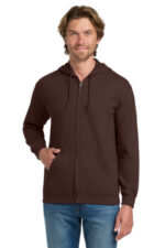 Gildan - Heavy Blend Full-Zip Hooded Sweatshirt. 18600 Dark Chocolate