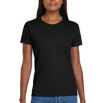 Gildan Women's Ultra Cotton 100% US Cotton T-Shirt. 2000L Black