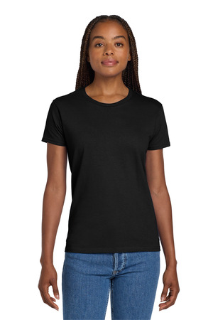 Gildan Women's Ultra Cotton 100% US Cotton T-Shirt. 2000L Black