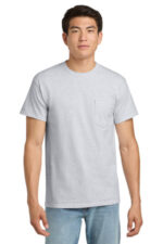 Gildan - Ultra Cotton 100% US Cotton T-Shirt with Pocket. 2300 Ash