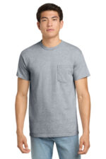 Gildan - Ultra Cotton 100% US Cotton T-Shirt with Pocket. 2300 Sport Grey