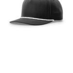Richardson 5-Panel Classic Rope Cap 258 Black/ White