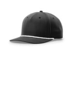 Richardson 5-Panel Classic Rope Cap 258 Black/ White