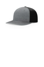 Richardson Solid Twill Trucker 312 Heather Grey/ Black