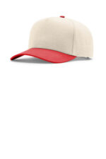 Richardson Full Fabric 5-Panel Champ 323FPC Cream/ Cream/ Red