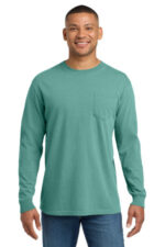 COMFORT COLORS Heavyweight Ring Spun Long Sleeve Pocket Tee. 4410 Seafoam