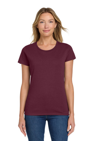 Gildan Women's Heavy Cotton 100% Cotton T-Shirt. 5000L Maroon
