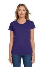 Gildan Women's Heavy Cotton 100% Cotton T-Shirt. 5000L Purple