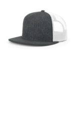 Richardson Acrylic-Wool Blend Flatbill Trucker 511 Heather Charcoal/ White