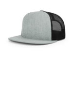 Richardson Acrylic-Wool Blend Flatbill Trucker 511 Heather Grey/ Black