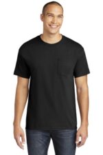 Gildan Heavy Cotton 100% Cotton Pocket T-Shirt. 5300 Black