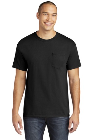 Gildan Heavy Cotton 100% Cotton Pocket T-Shirt. 5300 Black