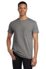 Gildan Heavy Cotton 100% Cotton Pocket T-Shirt. 5300 Graphite Heather