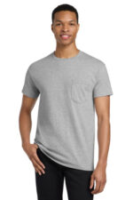 Gildan Heavy Cotton 100% Cotton Pocket T-Shirt. 5300 Sport Grey