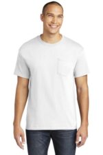 Gildan Heavy Cotton 100% Cotton Pocket T-Shirt. 5300 White