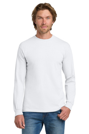 Gildan - Heavy Cotton 100% Cotton Long Sleeve T-Shirt. 5400 White
