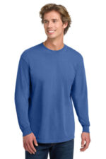 COMFORT COLORS Heavyweight Ring Spun Long Sleeve Tee. 6014 Flo Blue