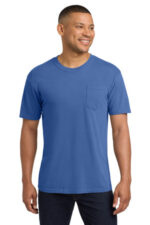 COMFORT COLORS Heavyweight Ring Spun Pocket Tee. 6030 Flo Blue