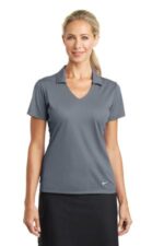 Nike Women's Dri-FIT Vertical Mesh Polo. 637165 Cool Grey