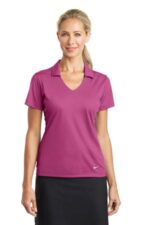 Nike Women's Dri-FIT Vertical Mesh Polo. 637165 Pink Fire