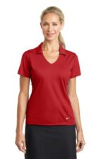 Nike Women's Dri-FIT Vertical Mesh Polo. 637165 University Red