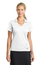 Nike Women's Dri-FIT Vertical Mesh Polo. 637165 White