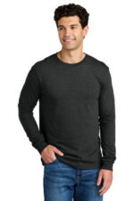 Gildan Softstyle CVC Long Sleeve Tee 64440CVC Pitch Black Mist