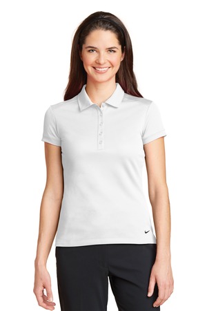 Nike Women's Dri-FIT Solid Icon Pique Modern Fit Polo. 746100 White