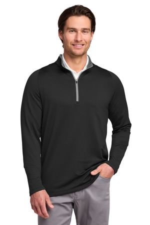 Nike Dri-FIT Stretch 1/2-Zip Cover-Up. 779795 Black/ Dark Grey