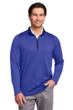 Nike Dri-FIT Stretch 1/2-Zip Cover-Up. 779795 Deep Royal Blue/ Black