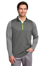 Nike Dri-FIT Stretch 1/2-Zip Cover-Up. 779795 Dark Grey/ Cool Grey/ Volt