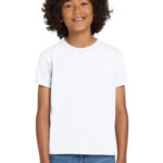 Gildan Youth DryBlend 50 Cotton/50 Poly T-Shirt. 8000B White