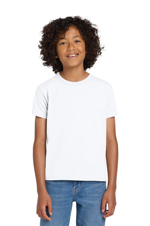 Gildan Youth DryBlend 50 Cotton/50 Poly T-Shirt. 8000B White