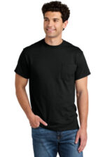 Gildan - DryBlend 50 Cotton/50 Poly Pocket T-Shirt. 8300 Black