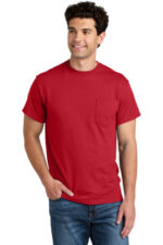Gildan - DryBlend 50 Cotton/50 Poly Pocket T-Shirt. 8300 Red